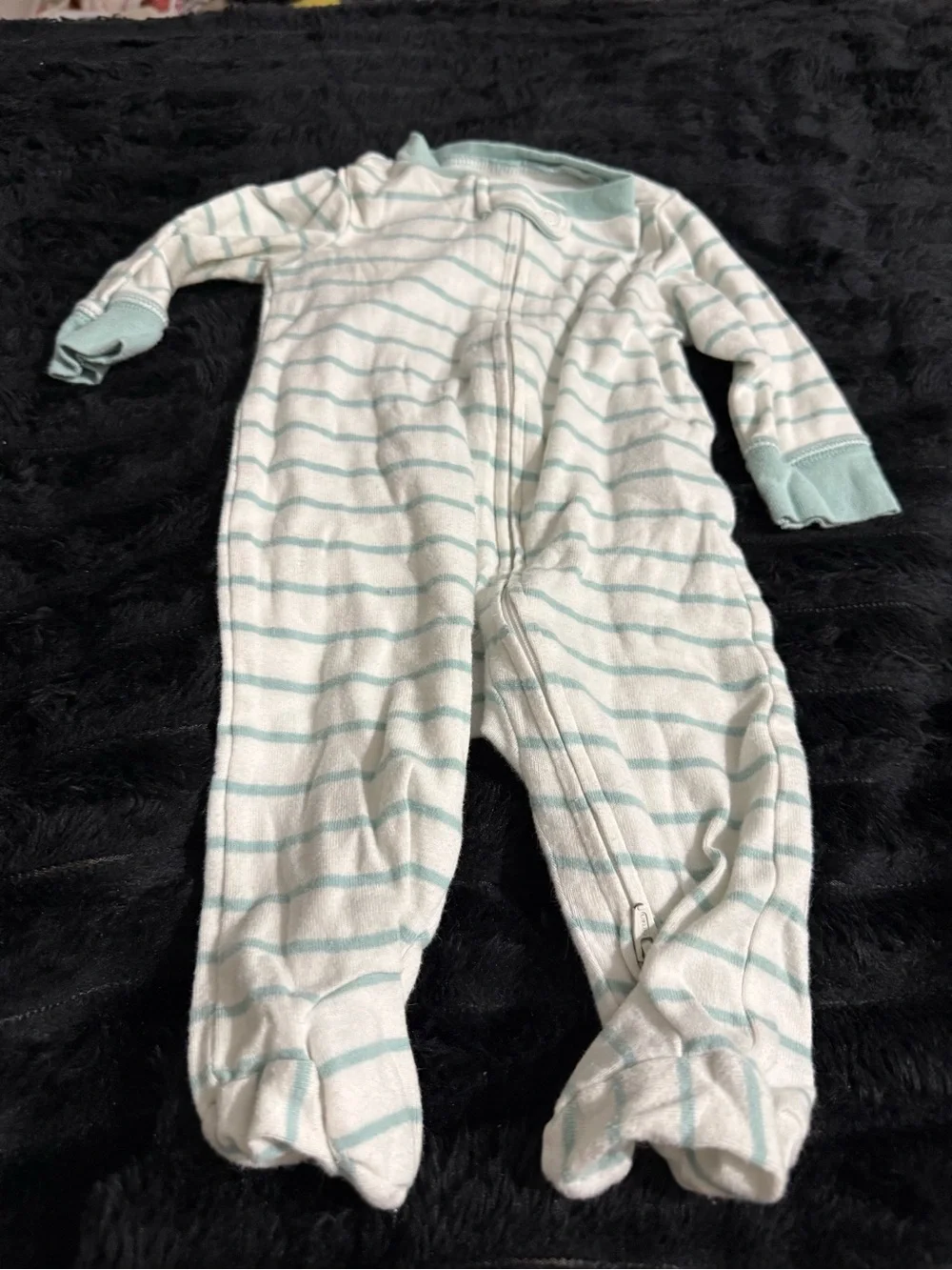 Footie sleepers 14 - Blue, White, Gray, Tan Patterns